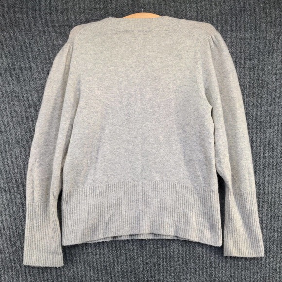 J. Crew Women's Pullover Sweater Gray Medium Long Sleeve Crew Neck Merino Alpaca - Picture 5 of 13